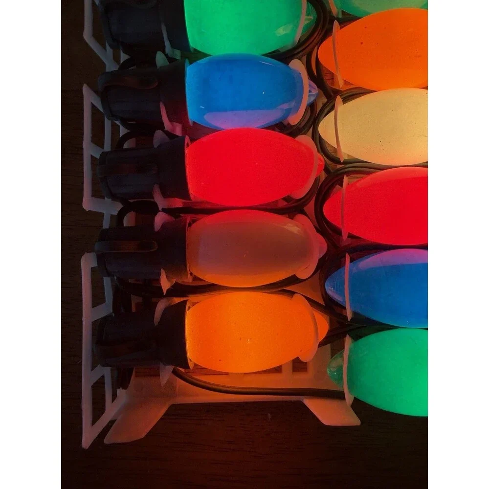 Joy Brite Christmas Multicolor Lights Set VTG C9 Glass Box Three Sets Vintage